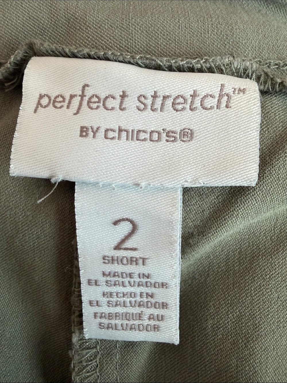 Chico’s • Perfect Stretch Shorts in Olive Green - Pull On Style - 9” Inseam - Picture 6 of 11
